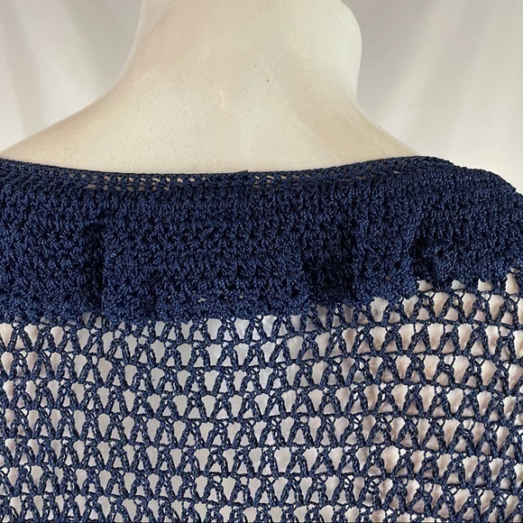 NEW Ralph Lauren Open Knit Button Hand Knit Rayon Cardigan Size Large - Picture 6 of 12